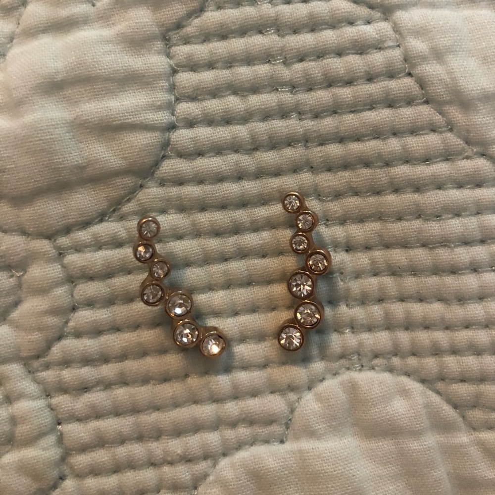 Gold earring crawlers